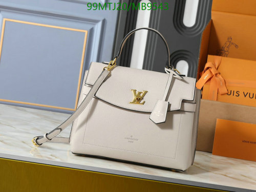 Louis Vuitton Cream Leather Top Handle Bag, 33 cm, Model 51395