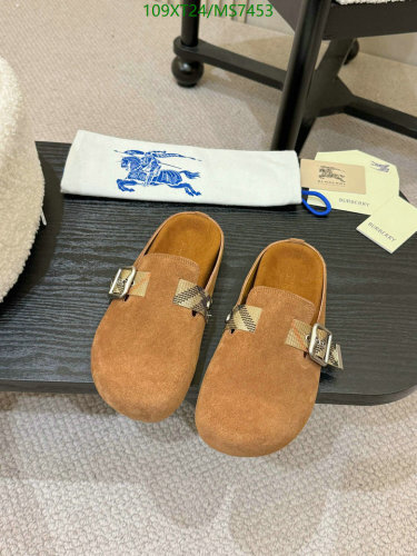 Burberry Women's Suede Clogs with Buckle Detail - Comfortable & Stylish
