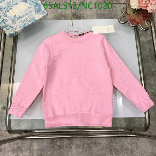 Gucci Kids Pink Jacquard Cotton Blend Sweater, Sizes 100-150