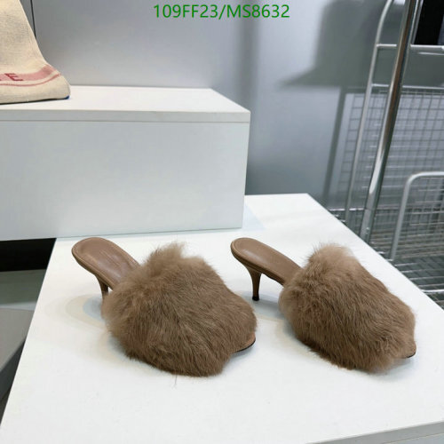 Balenciaga Women's Fur Heeled Sandals - Rabbit Fur, Sheepskin, Leather Sole