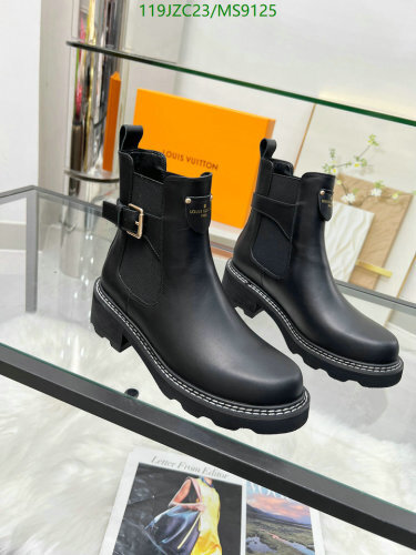 Louis Vuitton Women's Black Leather Ankle Boots with Buckle Detail - Size EU35-42 7 Louis Vuitton Women's Black Leather Ankle Boots with Buckle Detail - Size EU35-42