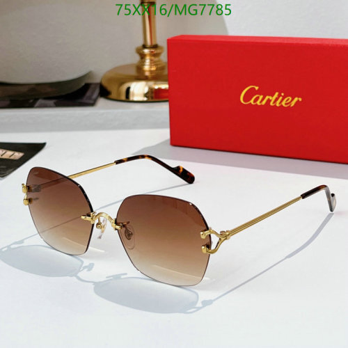 Cartier MG7785 Gold-Tone Rimless Brown Gradient Lens Sunglasses 55-18-140 7 Cartier MG7785 Gold-Tone Rimless Brown Gradient Lens Sunglasses 55-18-140