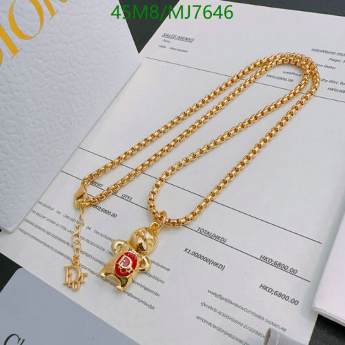 Dior Gold-Tone Finish Metal and Red Lacquer Teddy Bear Necklace 5 Dior Gold-Tone Finish Metal and Red Lacquer Teddy Bear Necklace