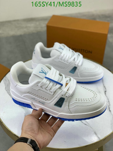 Louis Vuitton Men's White Leather Trainer Sneakers MS9835, EU Size 38-45