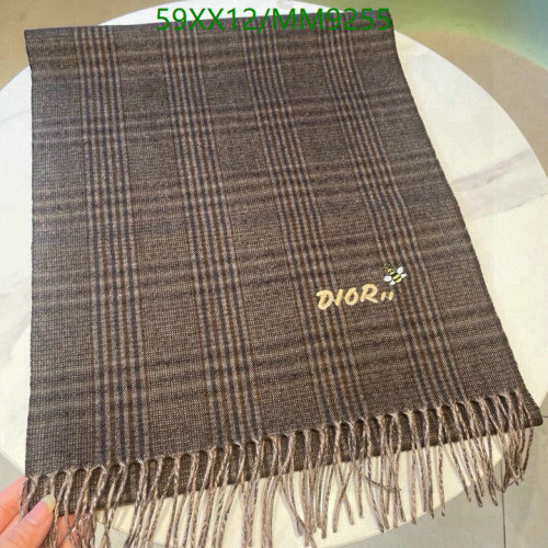 Dior Wool Scarf, Classic Plaid Design, 35-180cm, Warm and Stylish