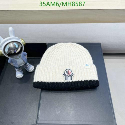 Moncler MH8587 Two-Tone Beanie Hat - Warm and Stylish Winter Knit Cap 7 Moncler MH8587 Two-Tone Beanie Hat - Warm and Stylish Winter Knit Cap