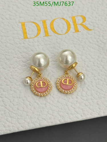 Dior Tribales Earrings Gold-Finish Metal, Resin Pearls and Pink Lacquer