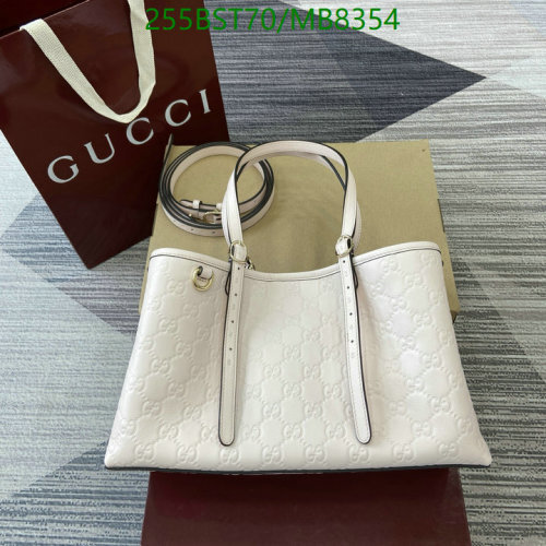 Gucci Embossed Leather Tote Bag, 30*18*11cm, Model 815214 - Mirror Quality