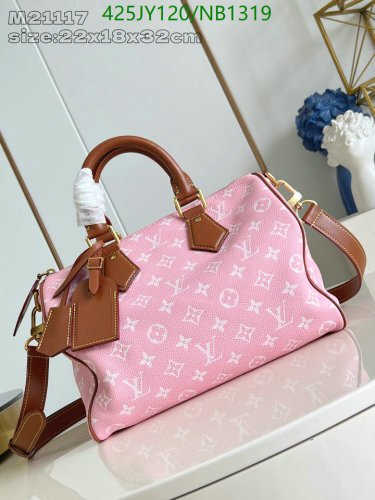 Louis Vuitton Speedy 22-18-32cm Pink Monogram Canvas Bag