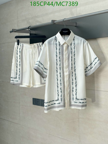 Dior White Printed Short Sleeve Shirt with Shorts Set - Sizes S to XL