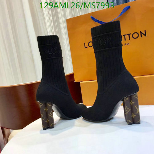 Louis Vuitton Women's Black Leather Ankle Boots with 10cm Heel, Size EU35-42 5 Louis Vuitton Women's Black Leather Ankle Boots with 10cm Heel, Size EU35-42