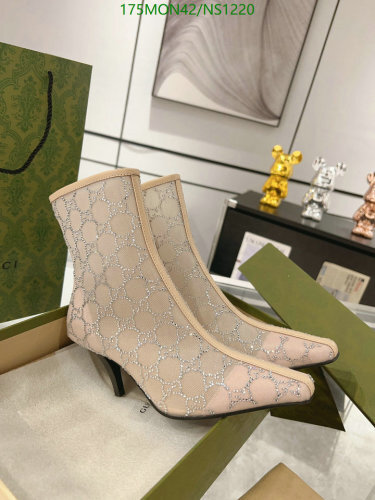 Gucci Women's Ankle Boots in Beige Sheepskin and Leather, Size EU35-41