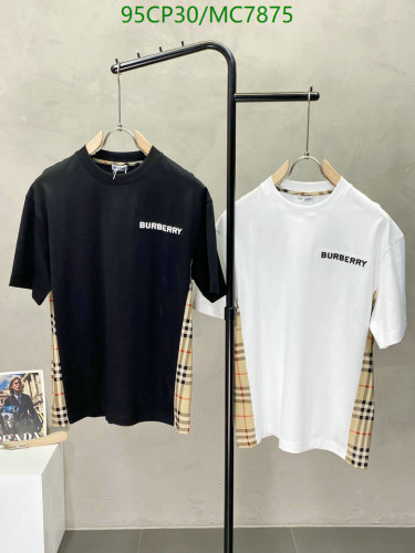 Burberry Men's T-Shirt with Checkered Side Panels - Stylish & Comfortable