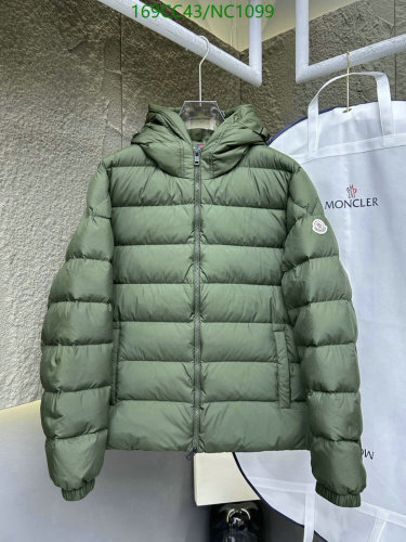 Moncler Men's Green Hooded Down Jacket Lightweight Padded Coat