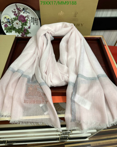 Burberry Cashmere Scarf, 80-200cm, Pink & Grey, Soft and Warm - Perfect Gift