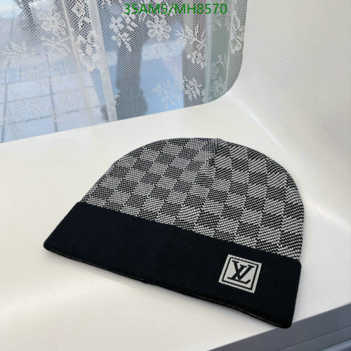 Louis Vuitton Damier Beanie Hat, Wool Blend, Winter Headwear