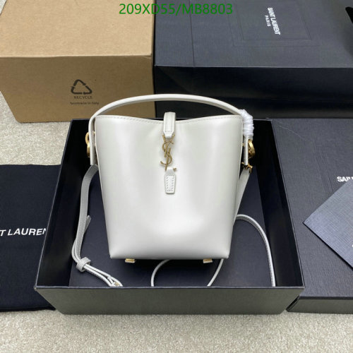 Yves Saint Laurent White Leather Small Bag - 15 x 13 x 6 cm