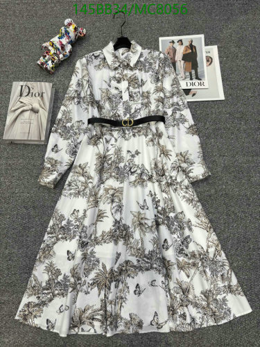 Dior Toile de Jouy Printed Cotton Shirt Dress with Belt - Size S-M-L