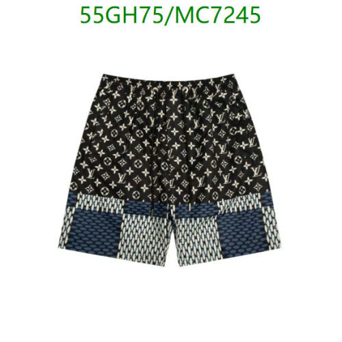 Louis Vuitton Men's Monogram Patchwork Cotton Shorts - Black, Blue, White