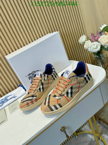 Burberry Men's Plaid Cowhide Leather Casual Shoes Sneakers - EU39-45