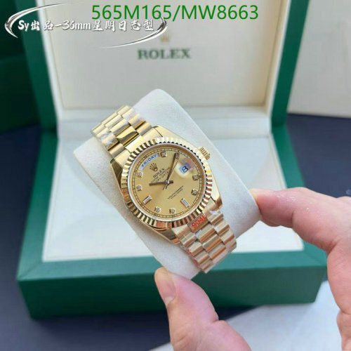 Rolex Day-Date 36mm Yellow Gold Diamond Dial President Bracelet Automatic Watch