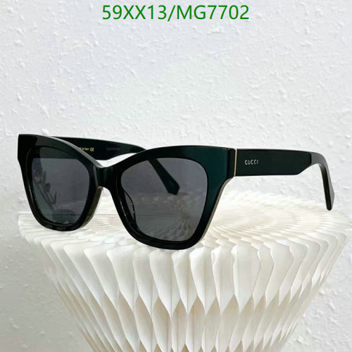 Elegant Gucci MG7702 Black Square Sunglasses - Stylish Eye Protection