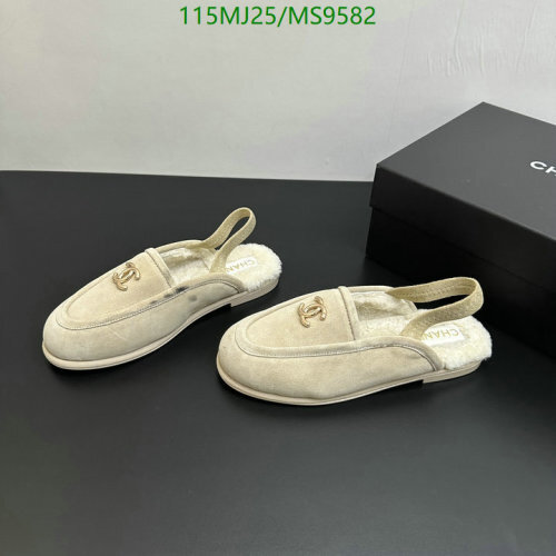 Chanel Women's Beige Sheepskin & Wool Slingback Slippers - EU35-41