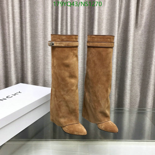 Givenchy Women's Shark Lock Suede Knee-High Wedge Boots - Camel