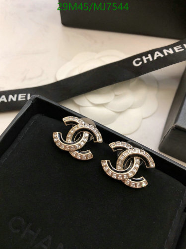 Elegant Chanel CC Logo Earrings with Rhinestone Accents - Stylish Jewelry