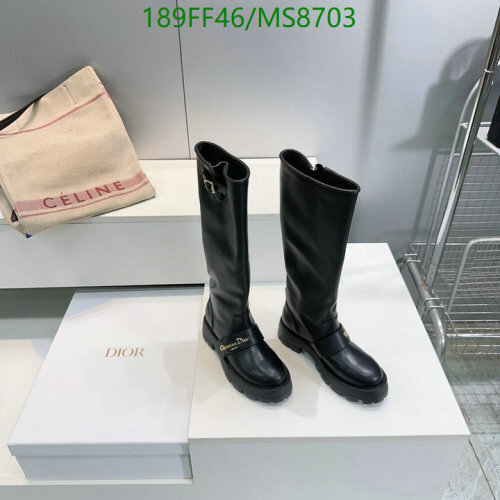 Christian Dior Women's Black Leather Knee-High Boots, EU Size 35-40 5 Christian Dior Women's Black Leather Knee-High Boots, EU Size 35-40