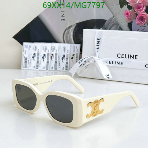 Celine MG7797 Ivory Acetate Women's Sunglasses 53-17-145