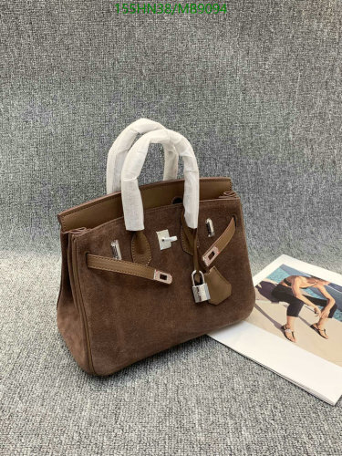 Elegant Birkin Style Brown Genuine Leather Tote Bag, 25cm / 30cm Options