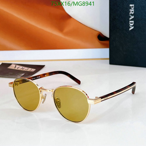 Prada MG8941 Gold-Tone Round Sunglasses with Tortoiseshell Temples - 52-21-145 7 Prada MG8941 Gold-Tone Round Sunglasses with Tortoiseshell Temples - 52-21-145