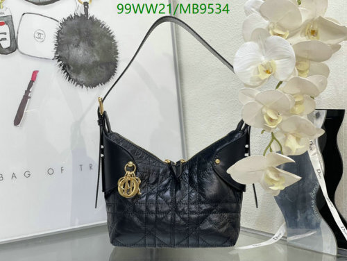 Dior Baguette Bag in Black Quilted Leather with Gold Hardware, 23cm