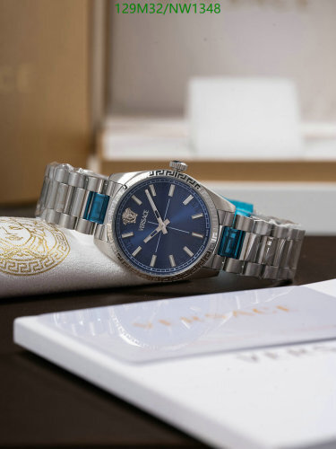 Versace Women's Stainless Steel Quartz Movement Blue Dial Watch 37mm NW1348