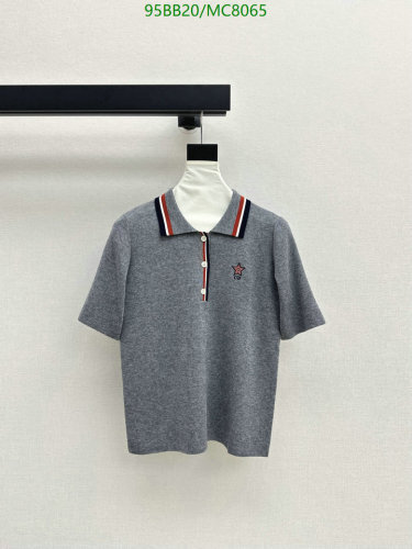 Dior Wool Polo Shirt - Short Sleeve Knit Top with Star Embroidery