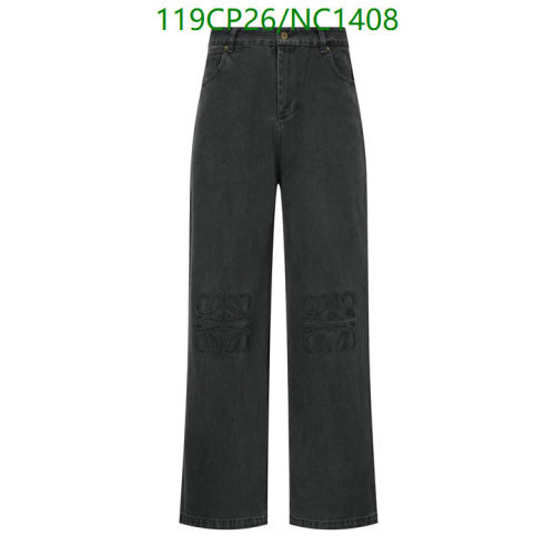 Loewe Women's High-Waisted Wide-Leg Jeans with Anagram Cutout Detail