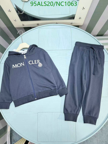 Moncler Kids' Two-Piece Tracksuit with Logo Detail in Blue, Sizes 90-150