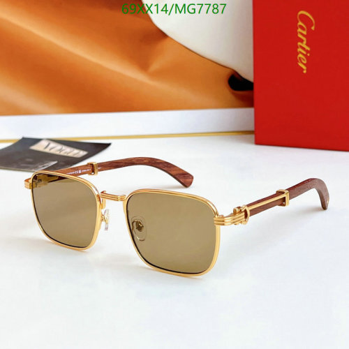 Cartier MG7787 Gold-Tone Metal & Wood Sunglasses | 54-21-145