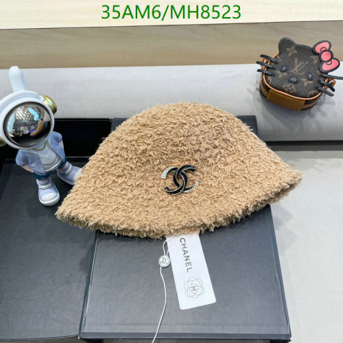Chanel Women's Bucket Hat - MH8523 - Plush Fabric and Iconic CC Logo