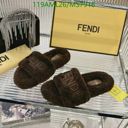 Fendi Women's Wool Slippers - Stylish Comfort, EU Size 35-42