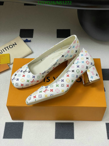 Louis Vuitton Women's Multicolor Monogram Leather Block Heel Pumps