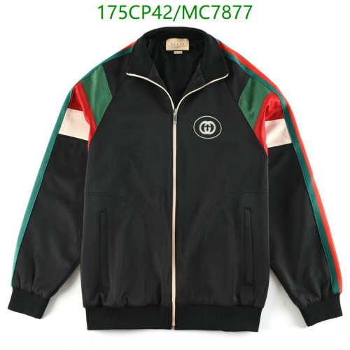 Gucci Men's Black Technical Jersey Jacket with Web Stripe Detail