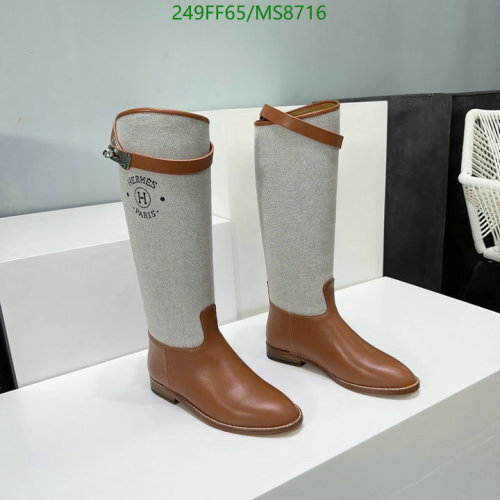 Hermes Women's Boots in Cowhide and Genuine Leather Sole, EU35-41