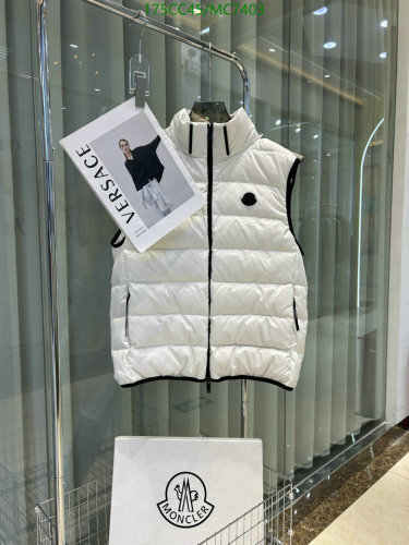Moncler Men's White Down Padded Vest | Sleeveless Winter Warm Jacket