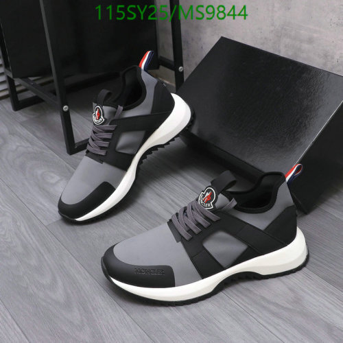 Moncler Men's Gray and Black Leather Sneakers - Comfortable and Stylish