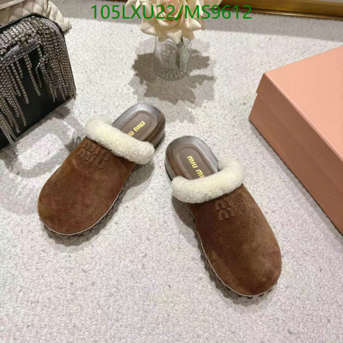 Miu Miu Women's Shearling Wool Clogs, Brown - MS9612, EU35-41