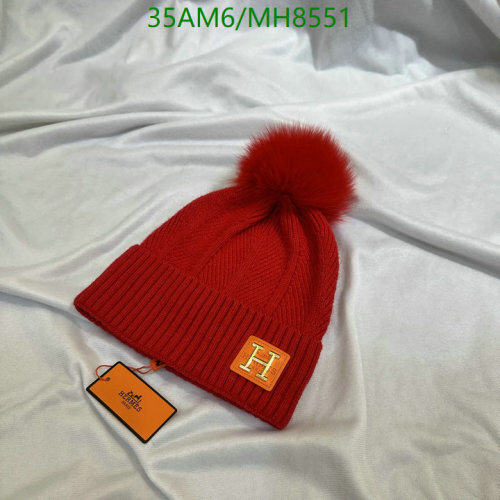 Hermès Red Wool Beanie Hat with Fox Fur Pom-Pom | Winter Knit Cap 5 Hermès Red Wool Beanie Hat with Fox Fur Pom-Pom | Winter Knit Cap