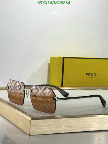 Fendi Rimless Sunglasses with Signature FF Pattern Lenses | MG8884
