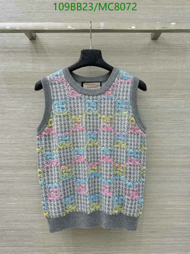 Gucci Sleeveless Wool Sweater Vest with Colorful GG Pattern - Stylish & Trendy